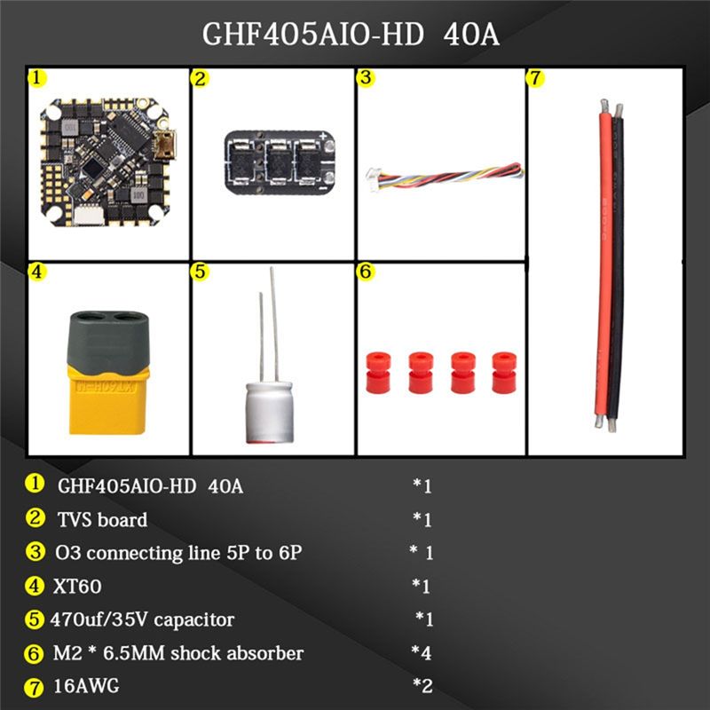 Drone Esc - ABTI-GHF405AIO-HD 40A AIO Плата управления полетом